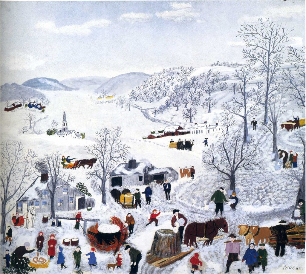 Grandma Moses. Sugaring Off (1943).